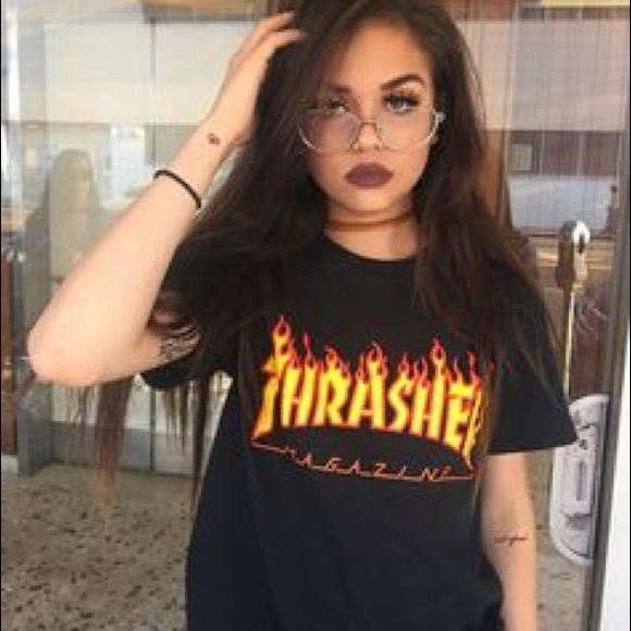 thrasher skate mag olive boyfriend fit T-shirt - Picture 5 of 5